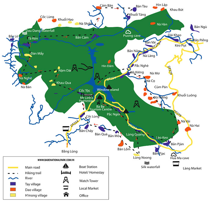 Map Ba Be National Park