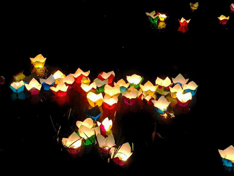 Magical paper lanterns at Ba Be festival