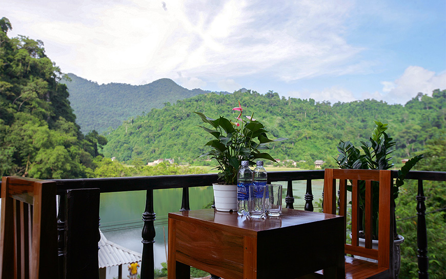 View of Ba Be Lake from Mr Linh’s Homestay